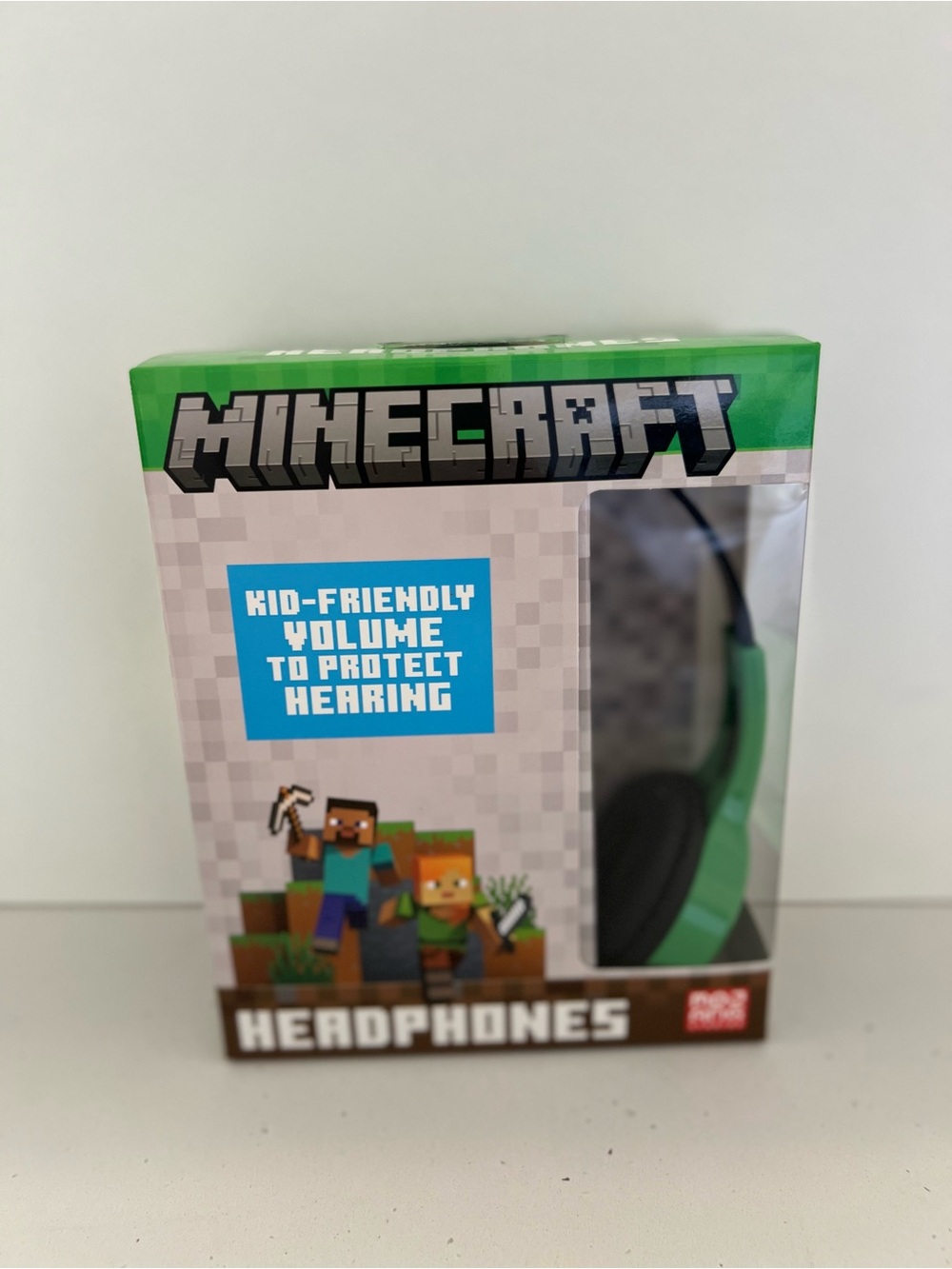 Minecraft Kids Headphones Volume Limiting Wired 3.5mm Green Headset Toy